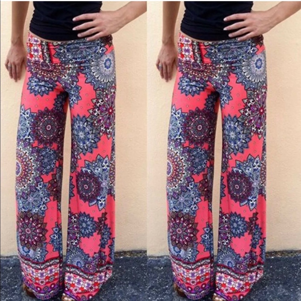 Women’s Wide Leg Boho Palazzo Trousers